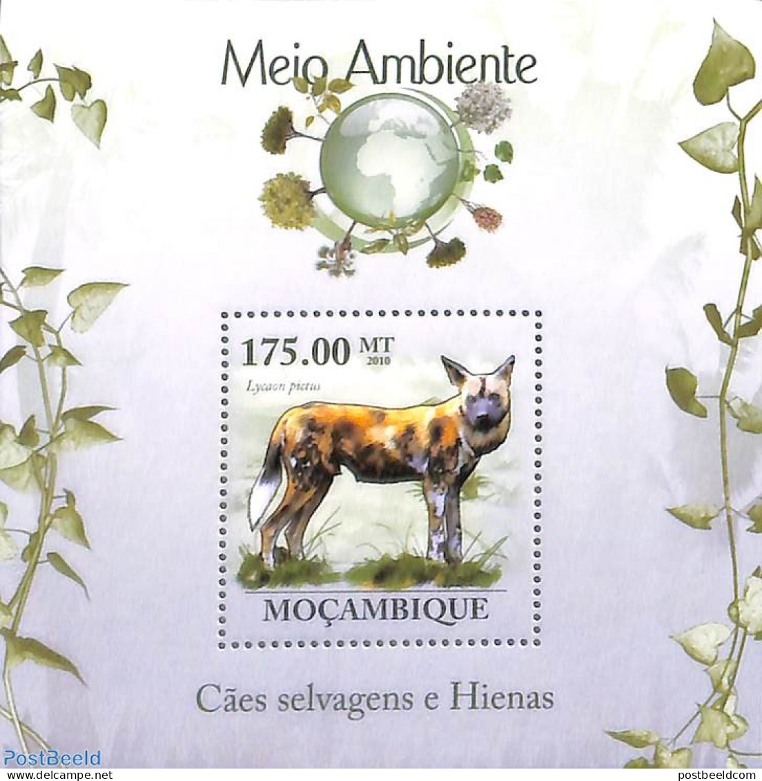 Mozambique 2010 Hyena S/s, Mint NH, Nature - Animals (others & Mixed) - Mosambik