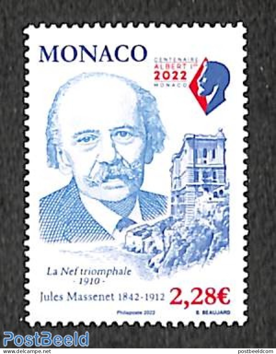 Monaco 2022 Jules Massenet 1v, Mint NH, Art - Authors - Ungebraucht