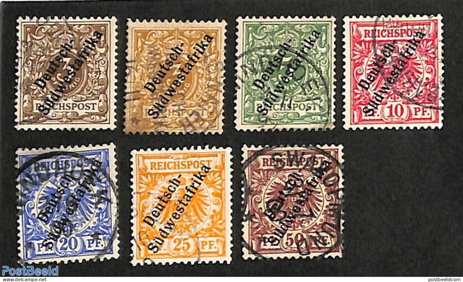 Germany, Colonies 1898 Suedwestafrika, Used Set With Attest Richter, Used Stamps - Other & Unclassified