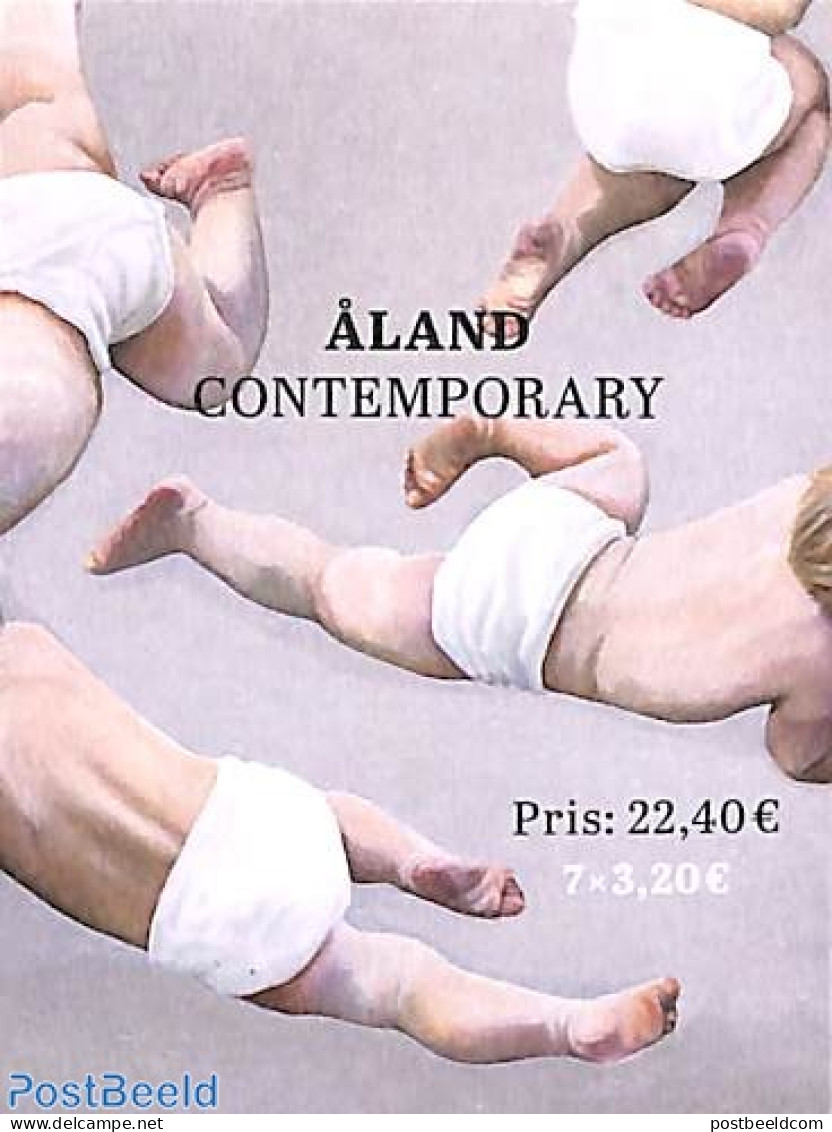 Aland 2022 Contemporary Art 7v In Booklet, Mint NH, Nature - Dogs - Stamp Booklets - Art - Modern Art (1850-present) -.. - Non Classés