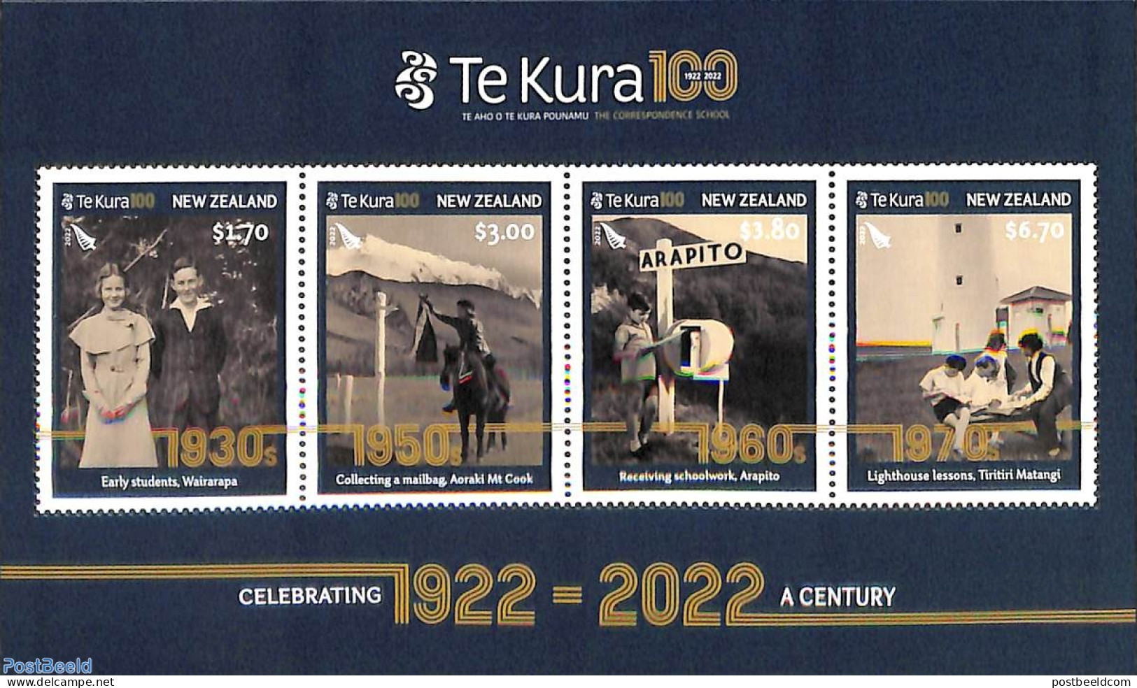 New Zealand 2022 Te Kura S/s, Mint NH, Nature - Various - Horses - Mail Boxes - Lighthouses & Safety At Sea - Art - Ph.. - Ungebraucht