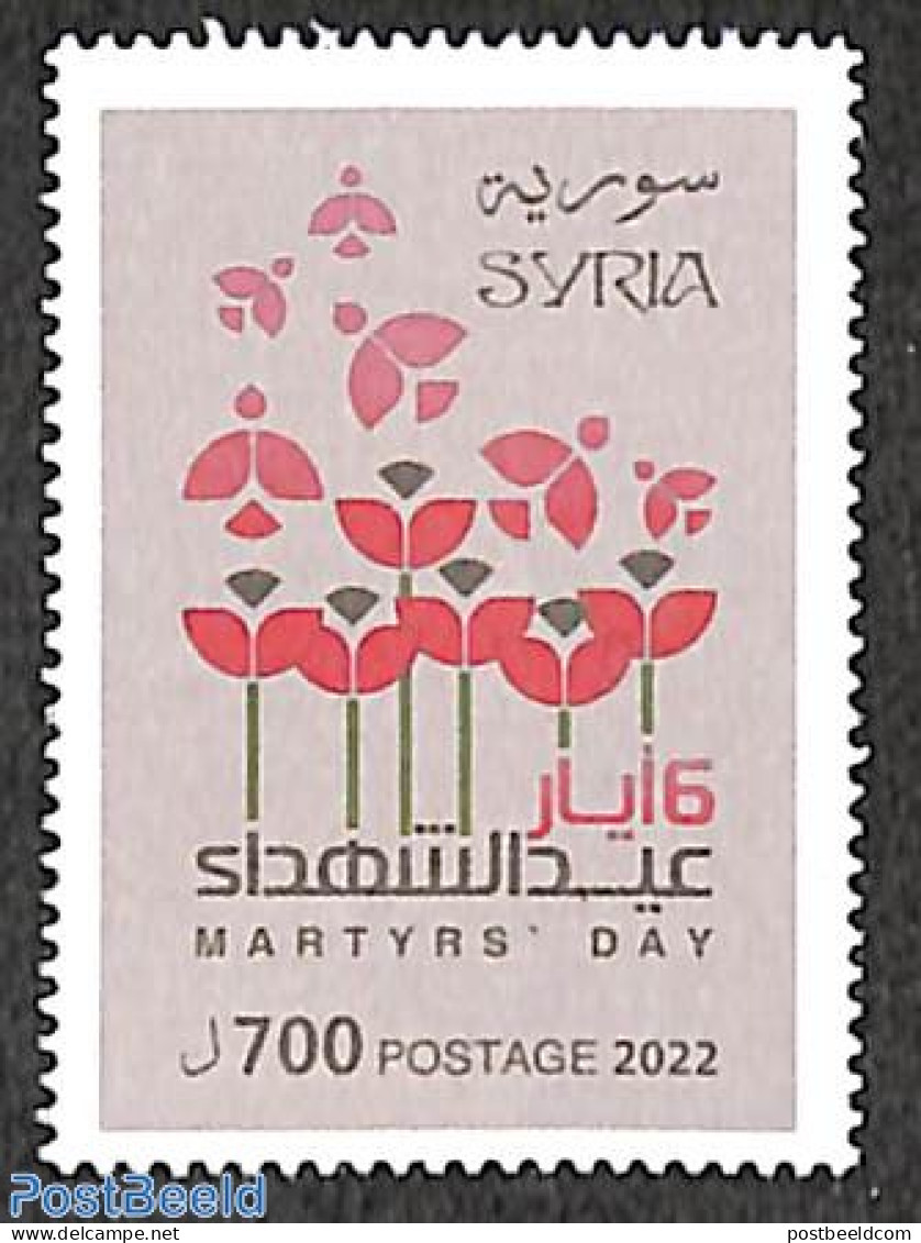 Syria 2022 Martyrs Day 1v, Mint NH - Syrie