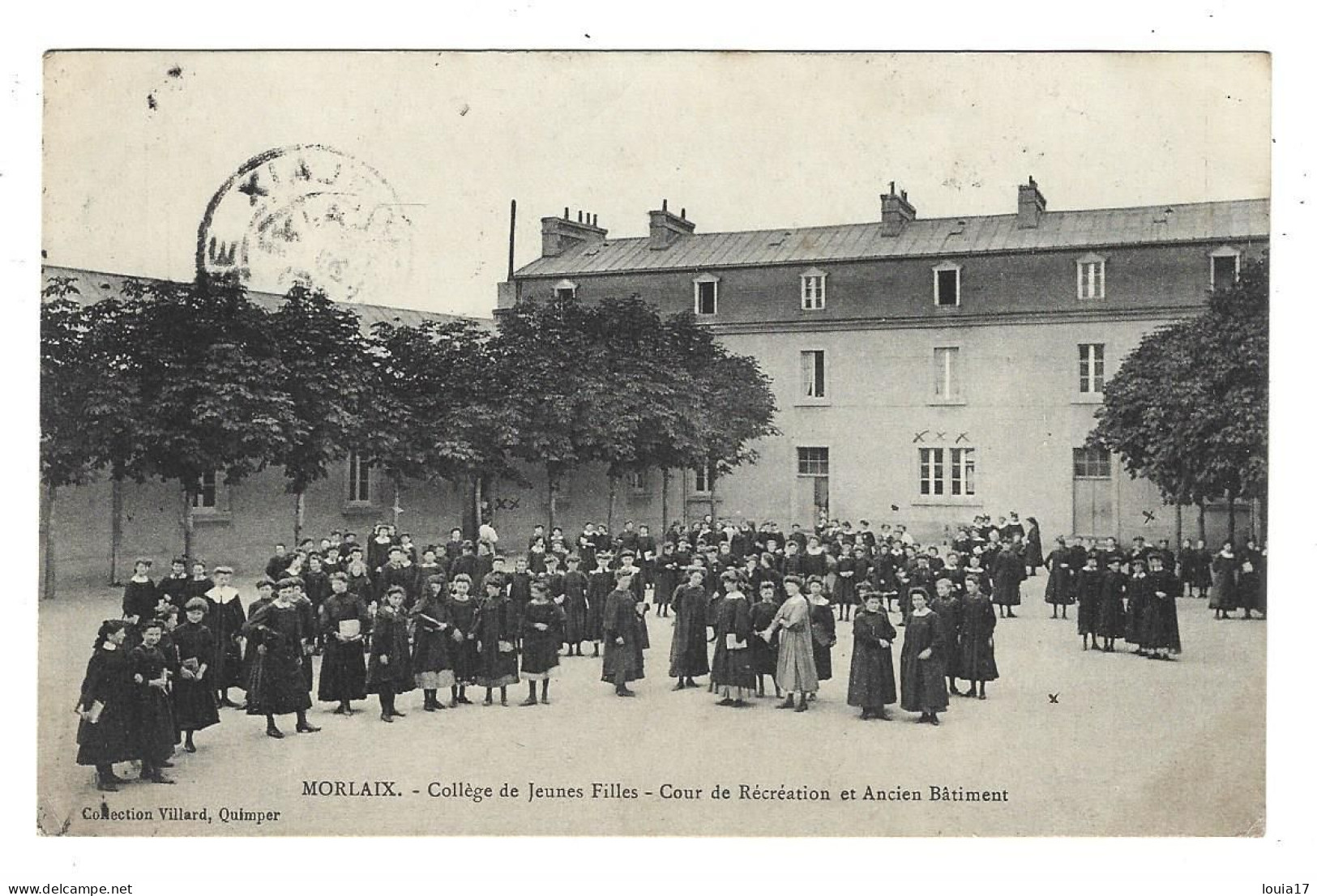 - Morlaix : Collège De Jeunes Filles , Cour De Récréation Et Ancien Bâtiment - Morlaix
