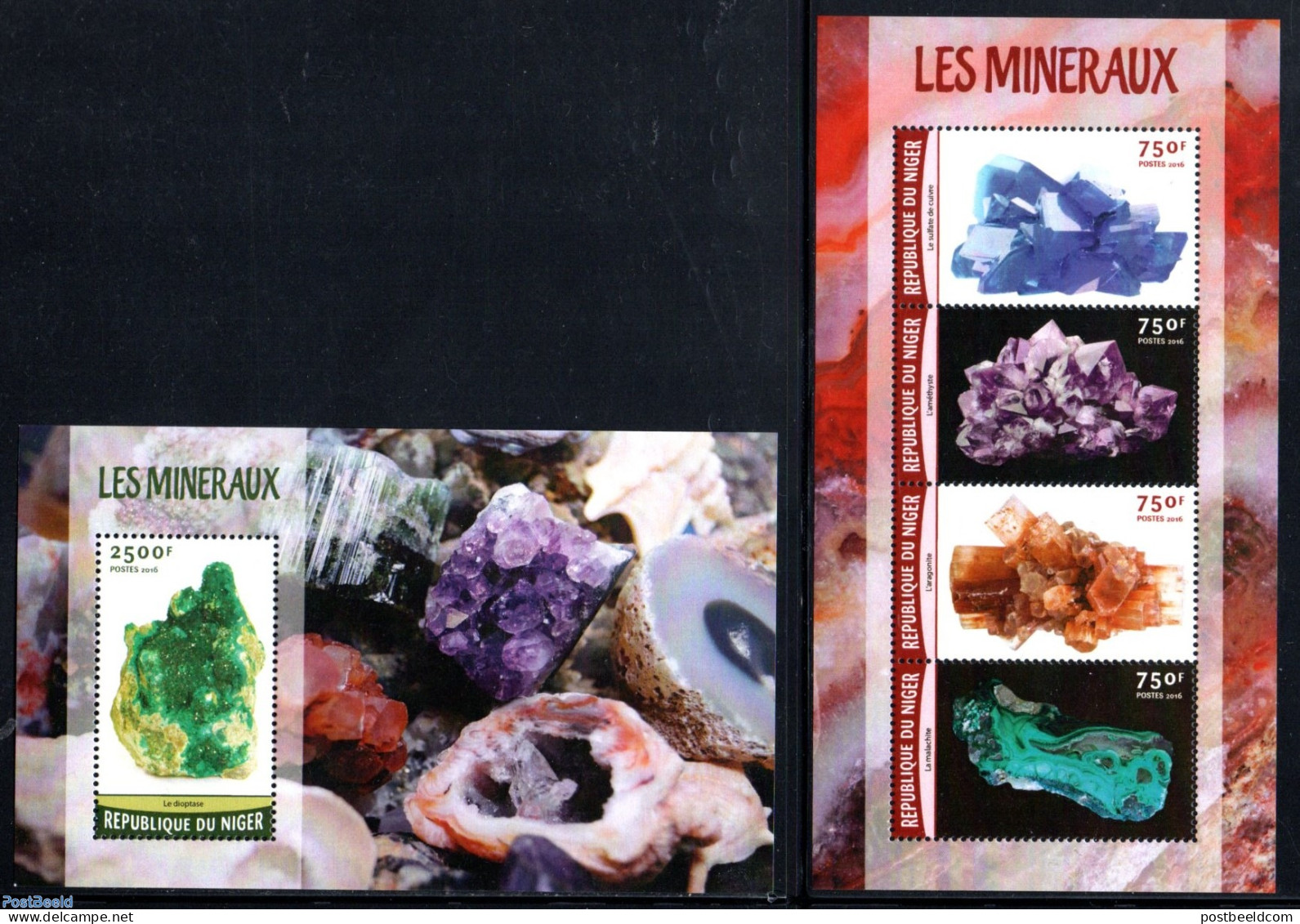 Niger 2016 Minerals 2 S/s, Mint NH, History - Geology - Niger (1960-...)