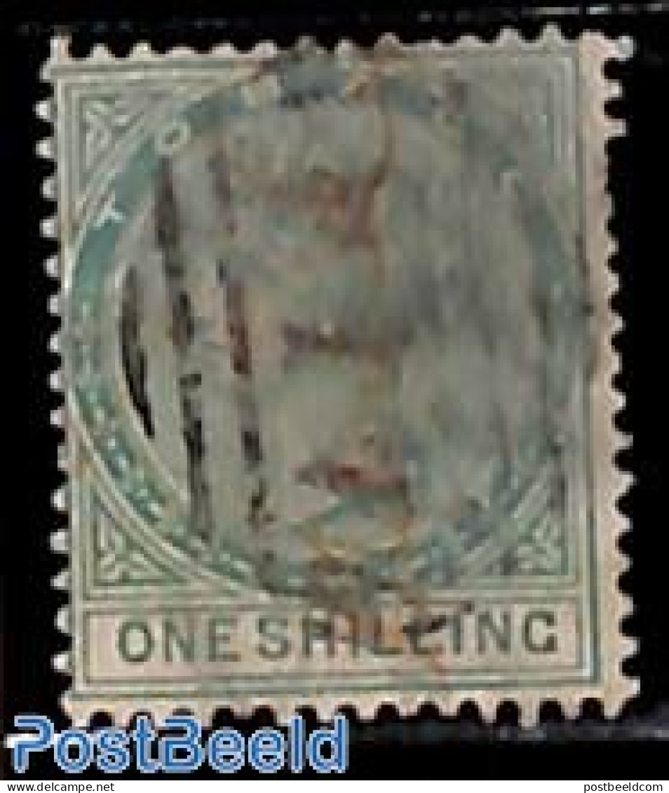Trinidad & Tobago 1879 Tobago, 1sh, WM Crown-CC, Used, Used Stamps - Trinidad & Tobago (1962-...)
