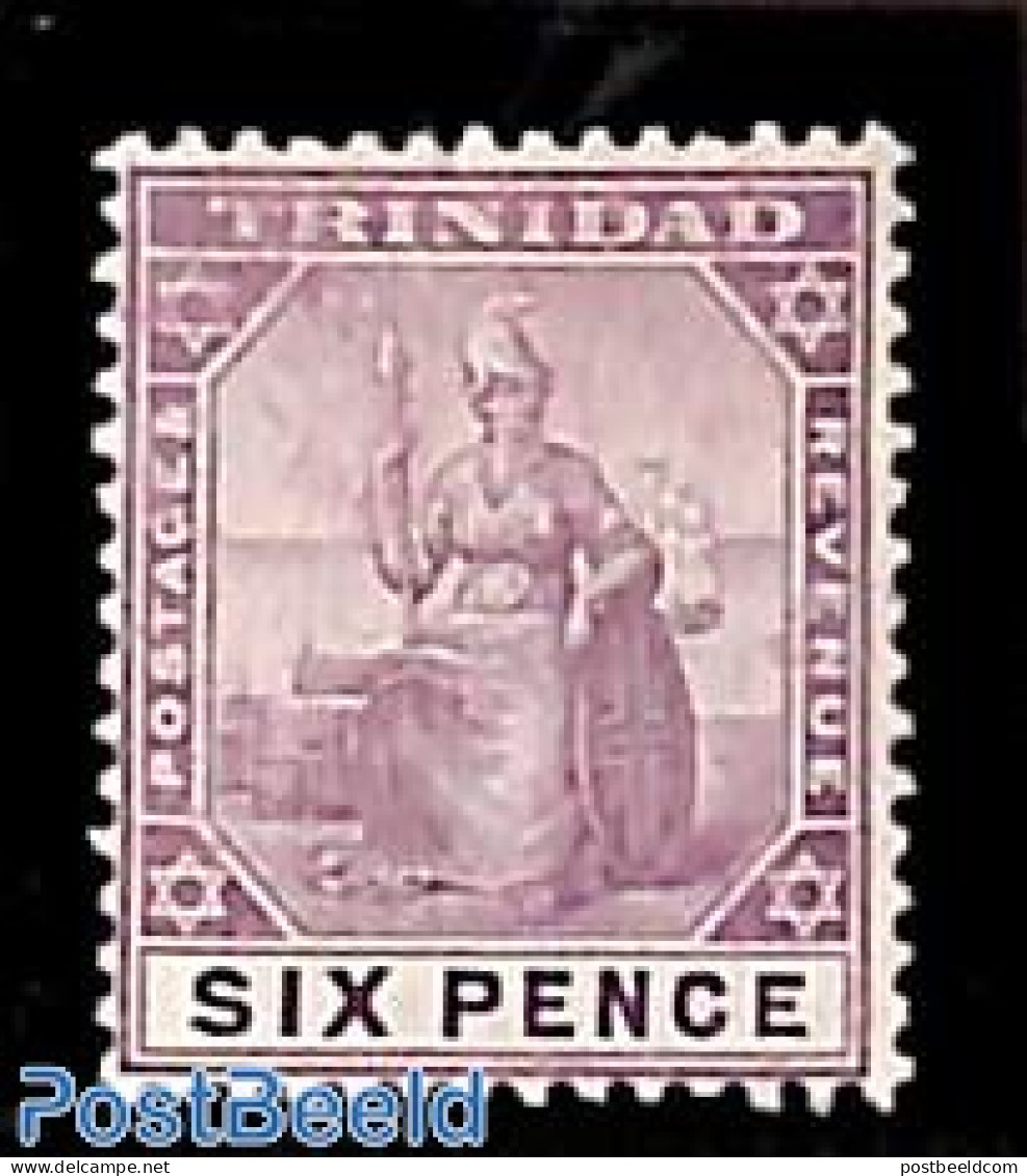 Trinidad & Tobago 1904 6d, WM Mult.Crown-CA, Stamp Out Of Set, Unused (hinged) - Trinidad En Tobago (1962-...)