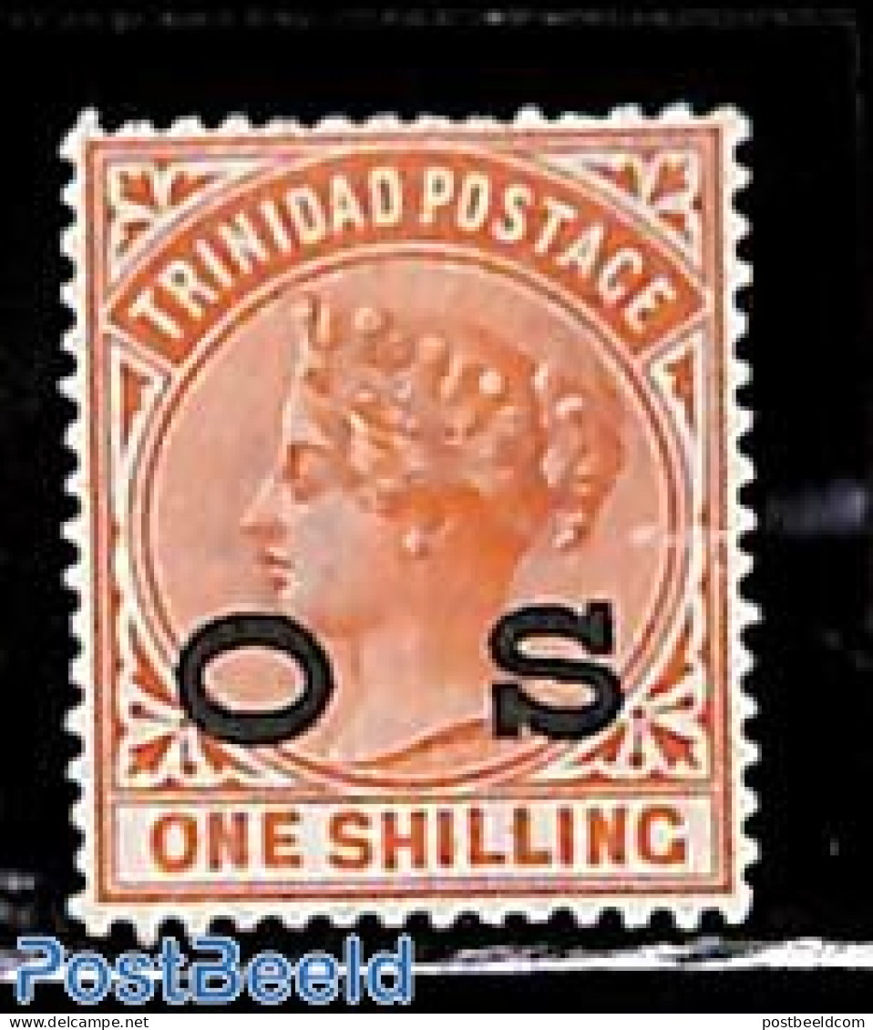 Trinidad & Tobago 1894 1sh, OS Overprint, Stamp Out Of Set, Unused (hinged) - Trinité & Tobago (1962-...)