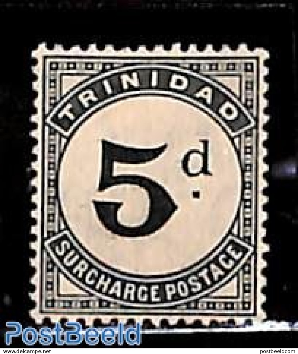 Trinidad & Tobago 1906 5d Postage Due, WM Mult.Crown-CA, Stamp Out Of Set, Unused (hinged) - Trinidad Y Tobago (1962-...)