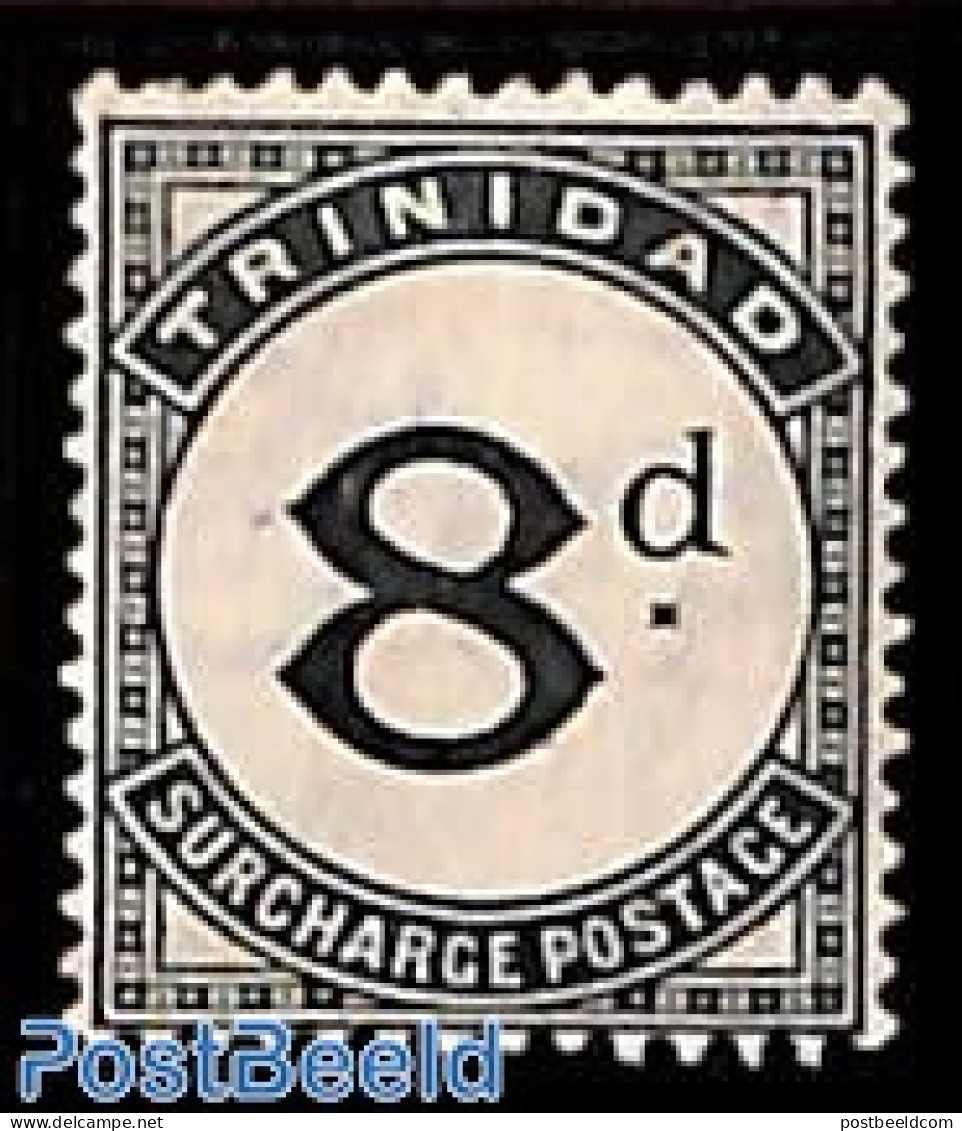 Trinidad & Tobago 1906 8d Postage Due, WM Mult.Crown-CA, Stamp Out Of Set, Unused (hinged) - Trinidad & Tobago (1962-...)