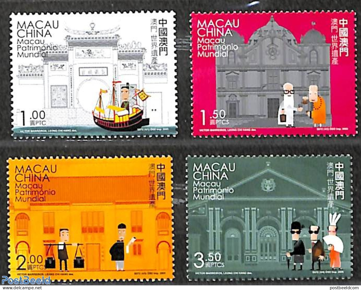 Macao 2005 World Heritage 4v, Mint NH, History - World Heritage - Unused Stamps