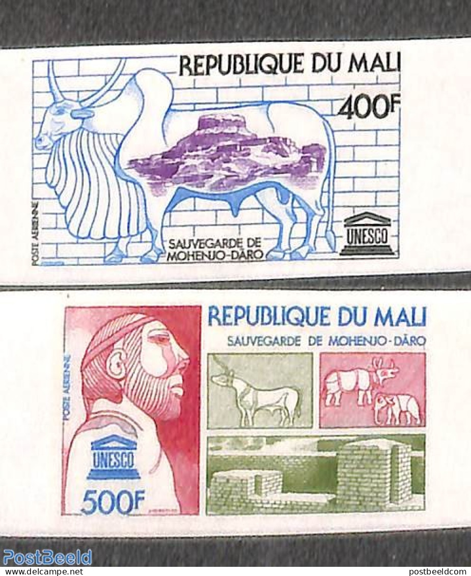 Mali 1976 UNSECO 2v, Imperforated, Mint NH, History - Unesco - World Heritage - Malí (1959-...)