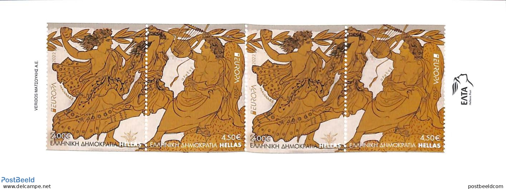 Greece 2022 Europa, Myths & Legends Booklet, Mint NH, History - Europa (cept) - Stamp Booklets - Art - Fairytales - Ongebruikt