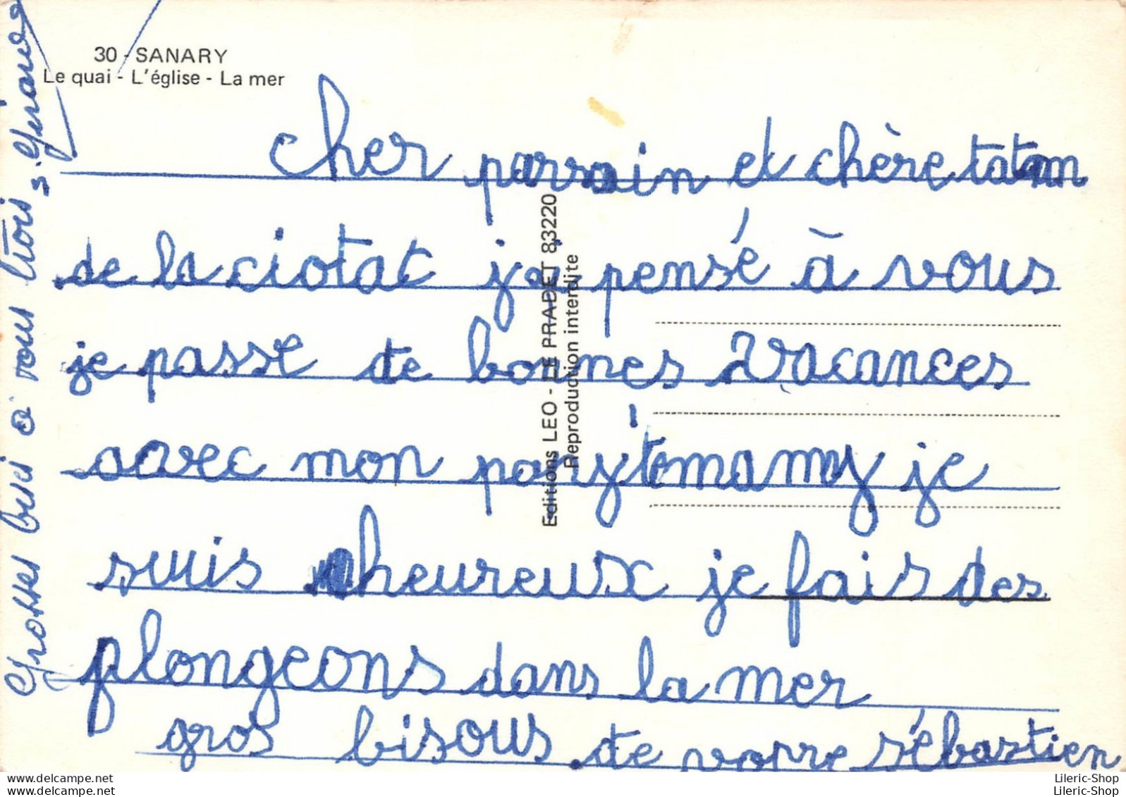 ►SANARY◄83►◄CPM►LE QUAI  L'ÉGLISE  LA MER◄±1990►ÉDITIONS LÉO N°30 - Sanary-sur-Mer