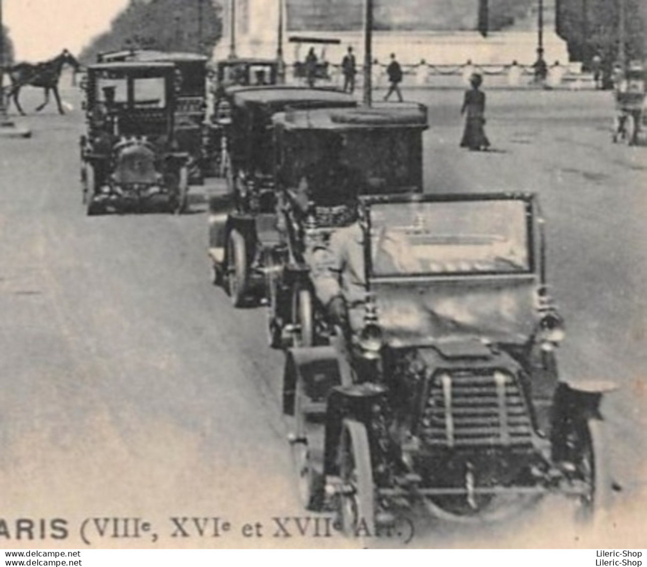 ►PARIS◄75►±1920◄CPA►ARC DE TRIOMPHE PRIS DES CHAMPS-ÉLYSÉES◄AUTOMOBILES◄►ÉDIT. F.F▬PARIS - Triumphbogen