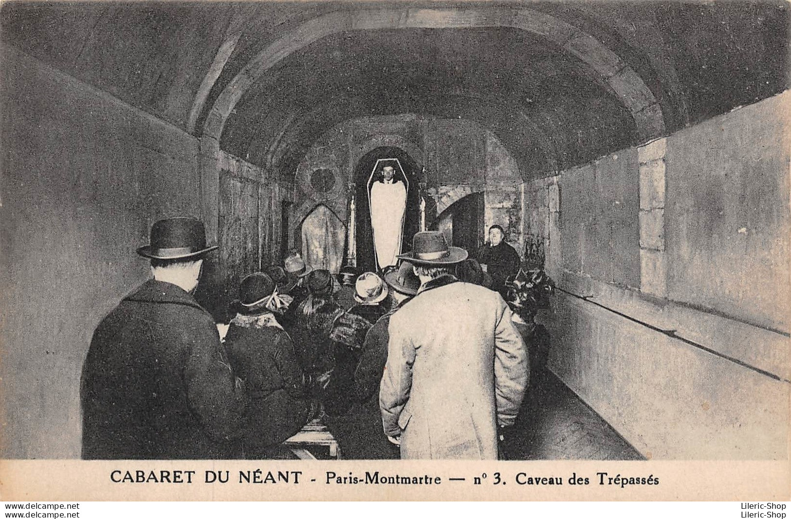 ►PARIS◄75►±1910◄CPA►VIEUX MONTMARTRE►CABARET DU NÉANT◄N°3►CAVEAU DES TRÉPASSÉS◄ALBERT PLANTIER IMP. PARIS - Parigi By Night