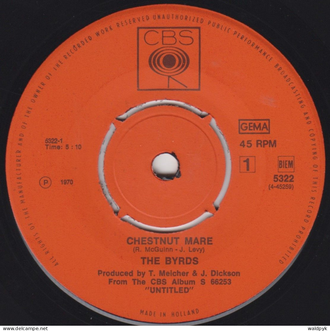THE BYRDS - Chestnut Mare - Altri - Inglese