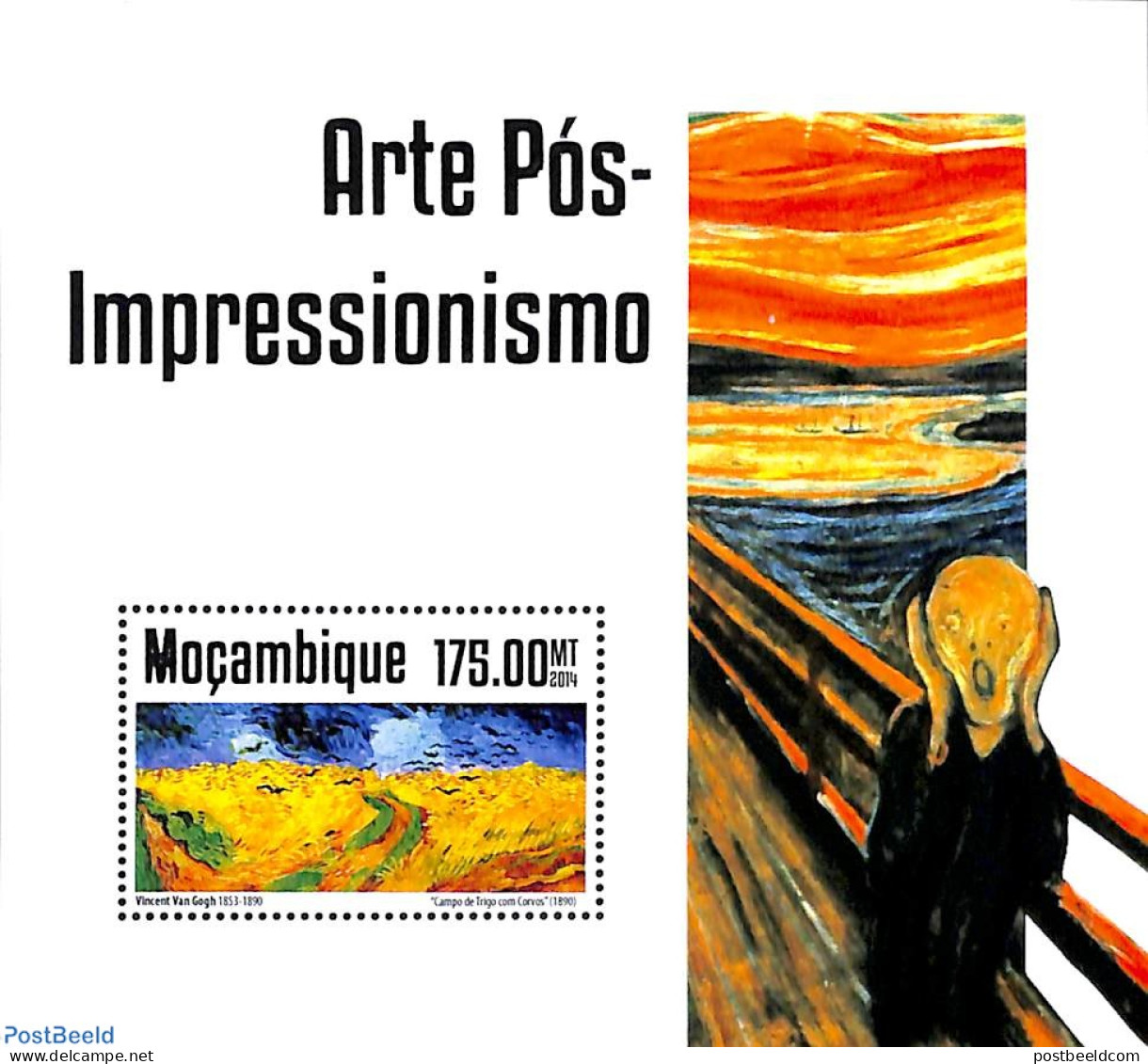 Mozambique 2014 Post Impressionism S/s, Mint NH, Art - Modern Art (1850-present) - Paintings - Vincent Van Gogh - Mozambico