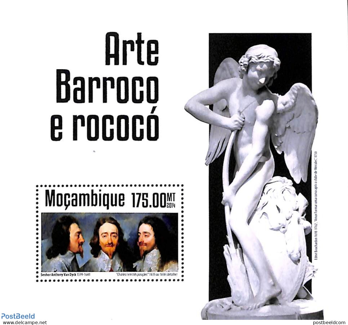 Mozambique 2014 Baroque And Rococo S/s, Mint NH, Art - Paintings - Sculpture - Beeldhouwkunst