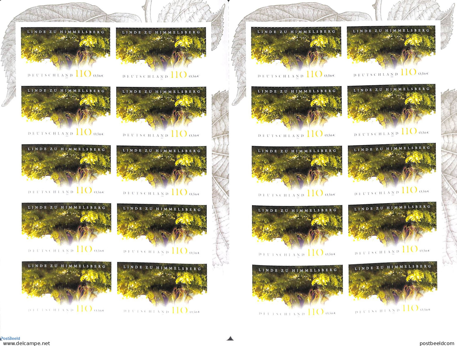 Germany, Federal Republic 2001 Trees Booklet S-a, Mint NH, Nature - Trees & Forests - Stamp Booklets - Ongebruikt