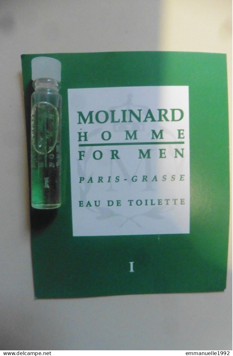 Miniature Echantillon Eau De Toilette Molinard Homme For Men Paris Grasse I Vert - Miniaturas Hombre (sin Caja)