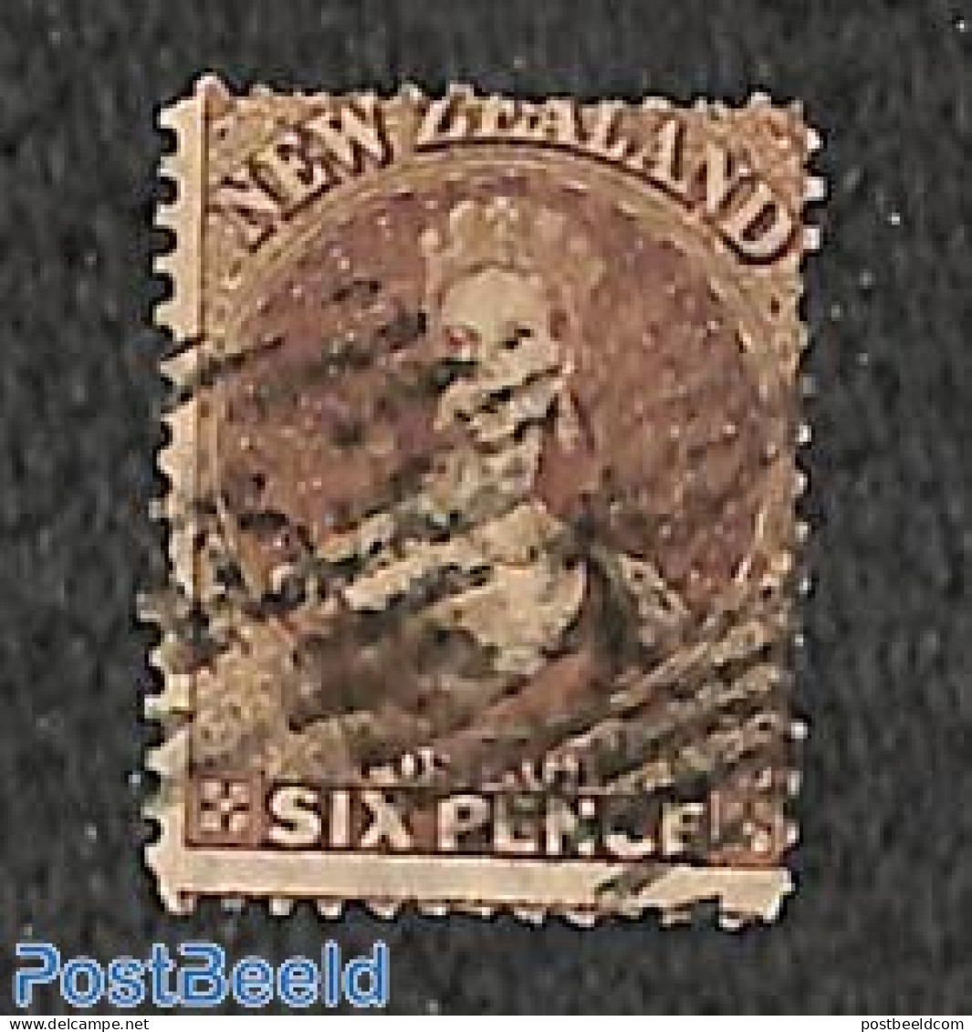 New Zealand 1864 Six Pence, Used, Used Stamps - Usati