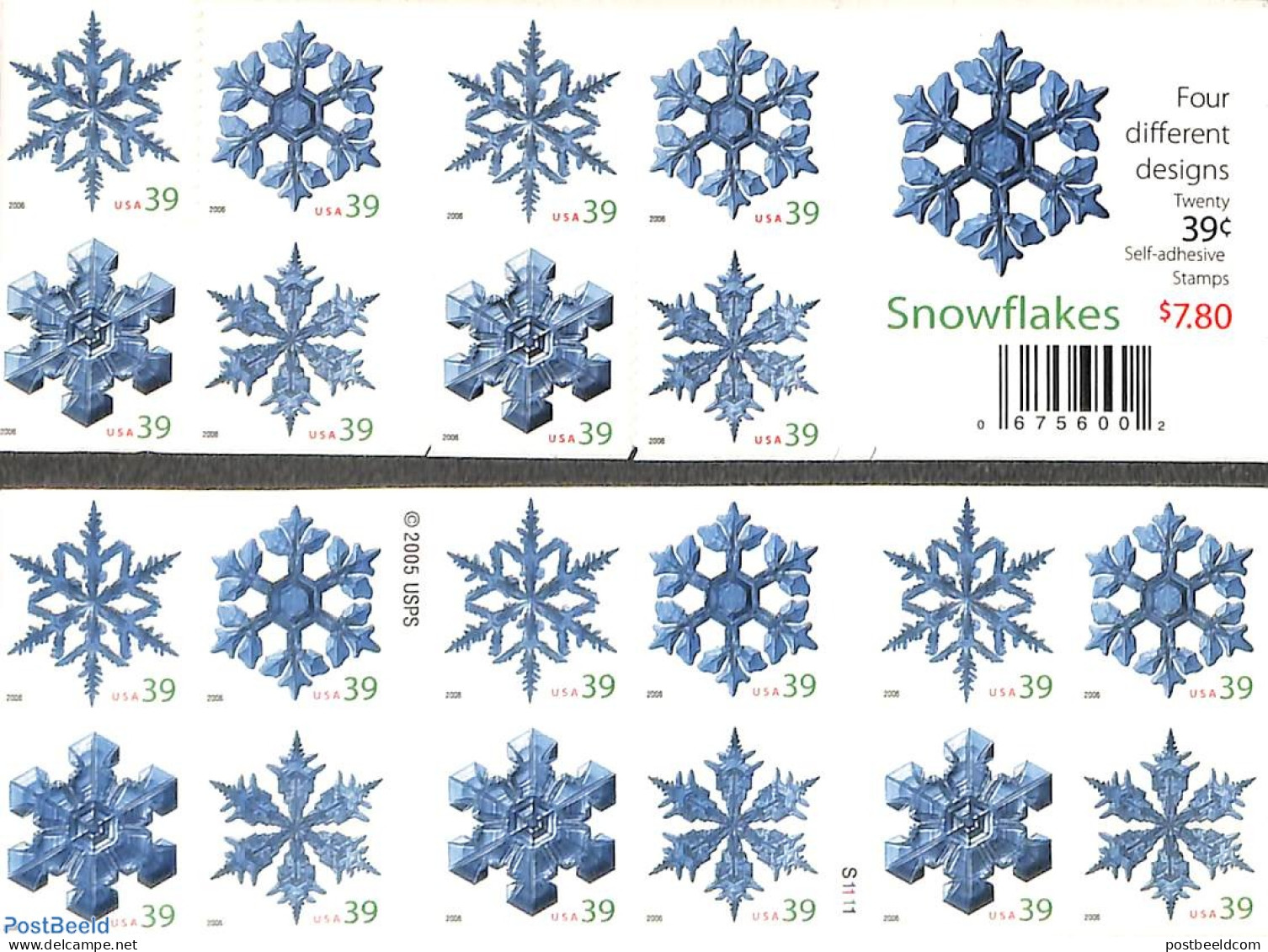 United States Of America 2006 Christmas Booklet S-a, Double Sided, Mint NH, Religion - Christmas - Stamp Booklets - Unused Stamps