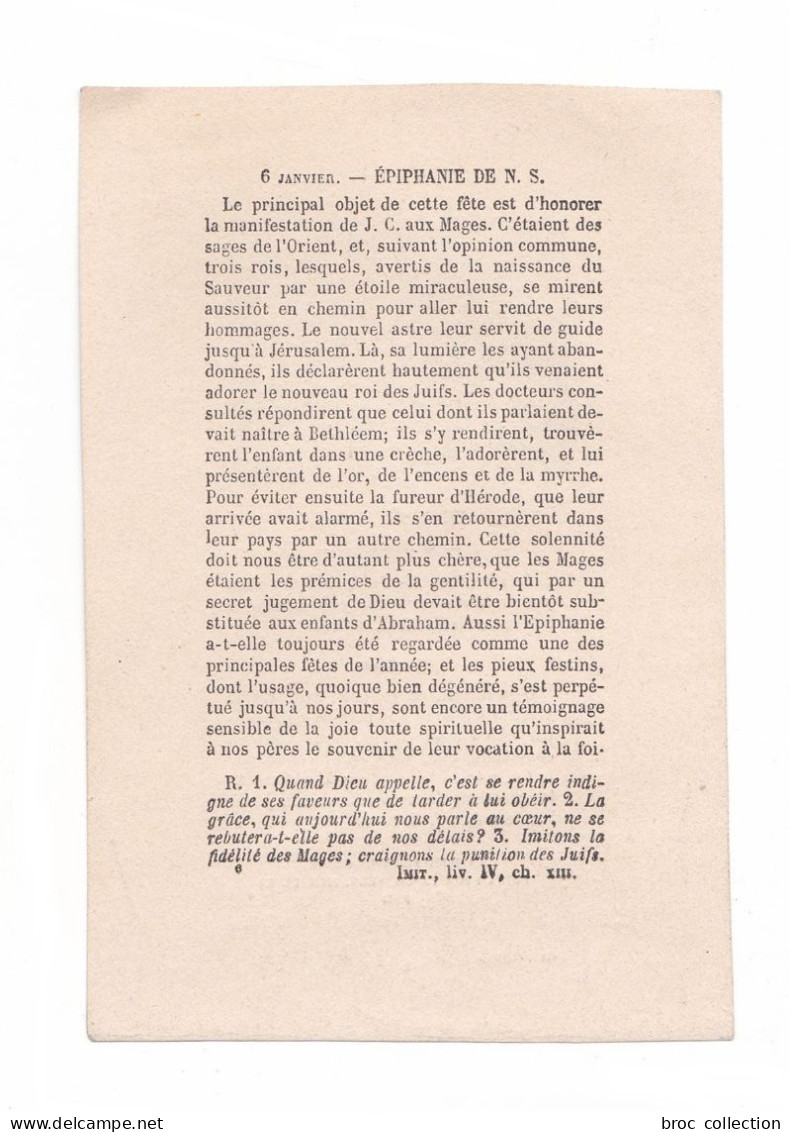 Épiphanie De Notre Seigneur, Crèche, Sainte Famille, Rois Mages, éd. P. J. Camus - Devotion Images