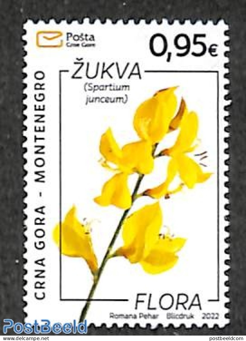 Montenegro 2022 Flower 1v, Mint NH, Nature - Flowers & Plants - Montenegro