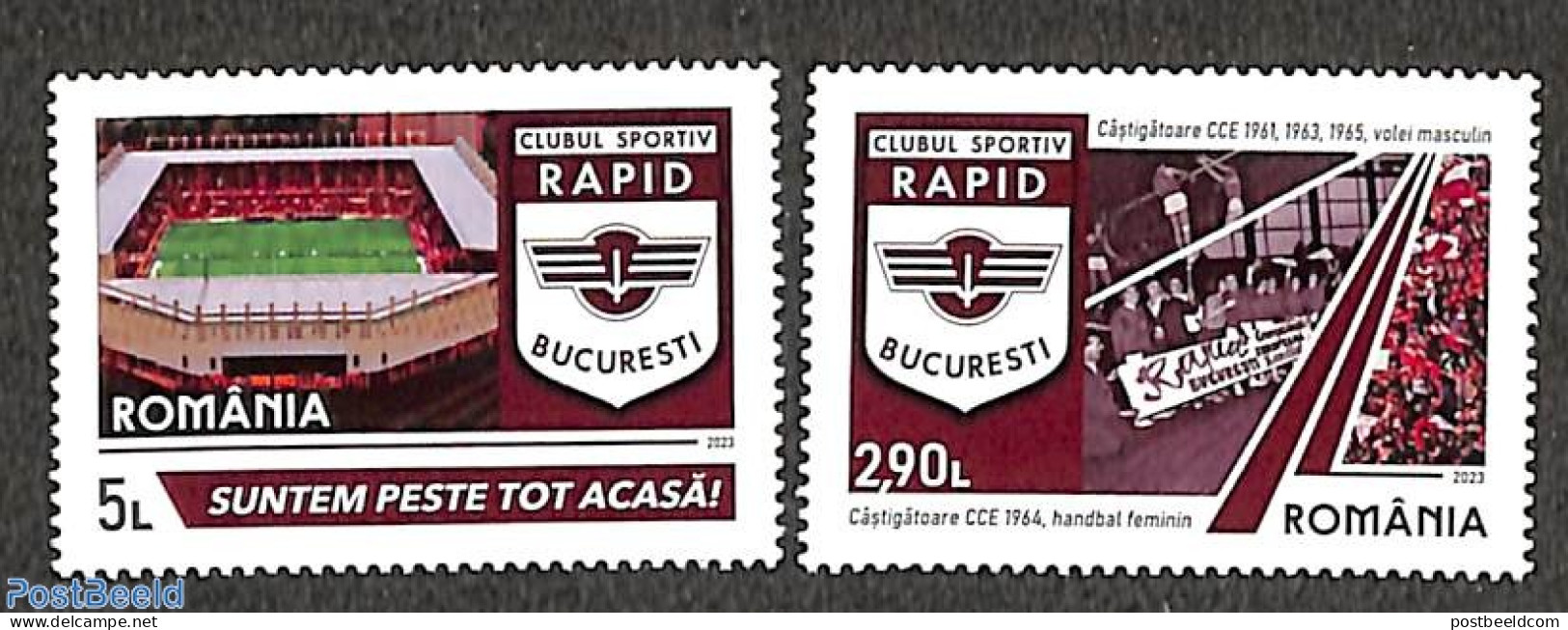 Romania 2023 Sportclub Rapid 2v, Mint NH, Sport - Football - Unused Stamps