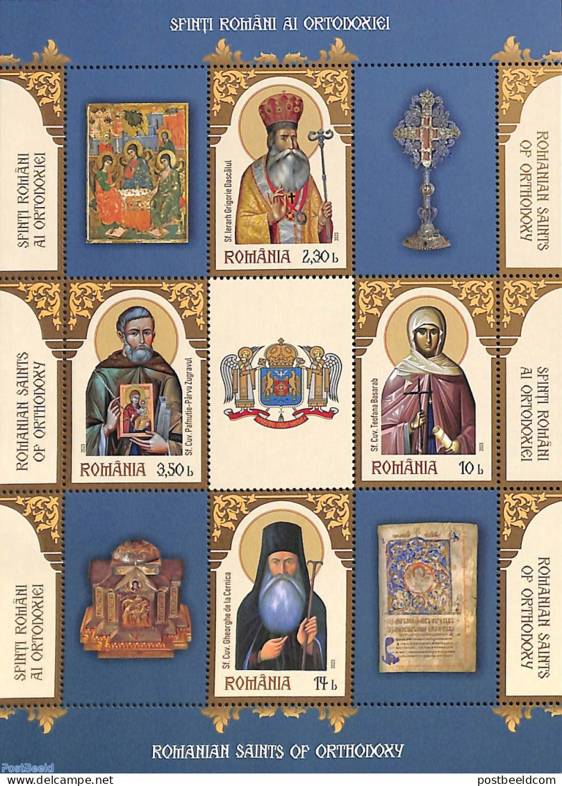 Romania 2023 Orthodox Saints 4v M/s, Mint NH, Religion - Religion - Nuevos