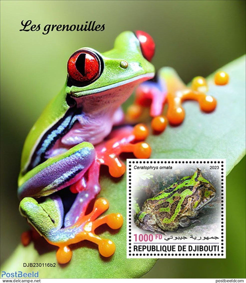 Djibouti 2023 Frogs, Mint NH, Nature - Frogs & Toads - Gibuti (1977-...)