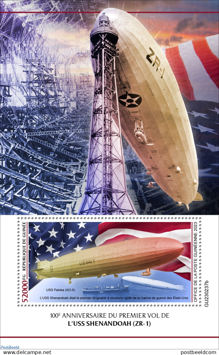 Guinea, Republic 2023 USS Shenandoah (ZR-1), Mint NH, Transport - Aircraft & Aviation - Zeppelins - Flugzeuge
