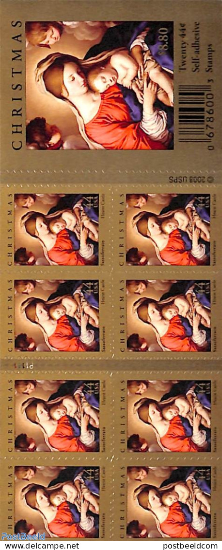 United States Of America 2009 Christmas Booklet Double Sided, Mint NH, Religion - Christmas - Stamp Booklets - Art - P.. - Nuevos