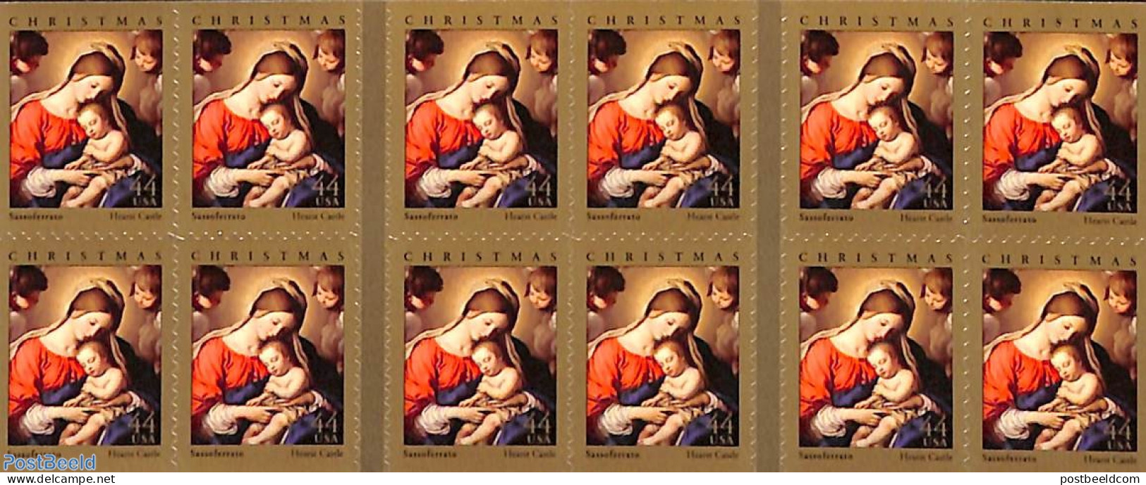 United States Of America 2009 Christmas Booklet Double Sided, Mint NH, Religion - Christmas - Stamp Booklets - Art - P.. - Neufs