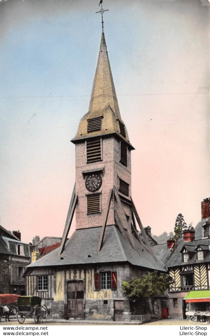 HONFLEUR◄14►1958◄CPSM►LE CLOCHER SAINTE-CATHERINE (et Pas église St-Etienne Comme Indiqué) CARRIOLES.◄T.P GUADELOUPE 8 F - Honfleur