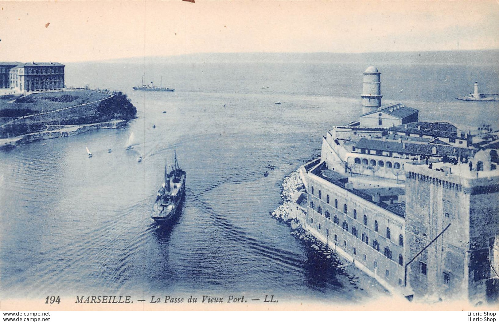 ►MARSEILLE◄13►±1910◄CPA►LA PASSE DU VIEUX PORT◄►ÉDITIONS LL No 194◄ - Alter Hafen (Vieux Port), Saint-Victor, Le Panier