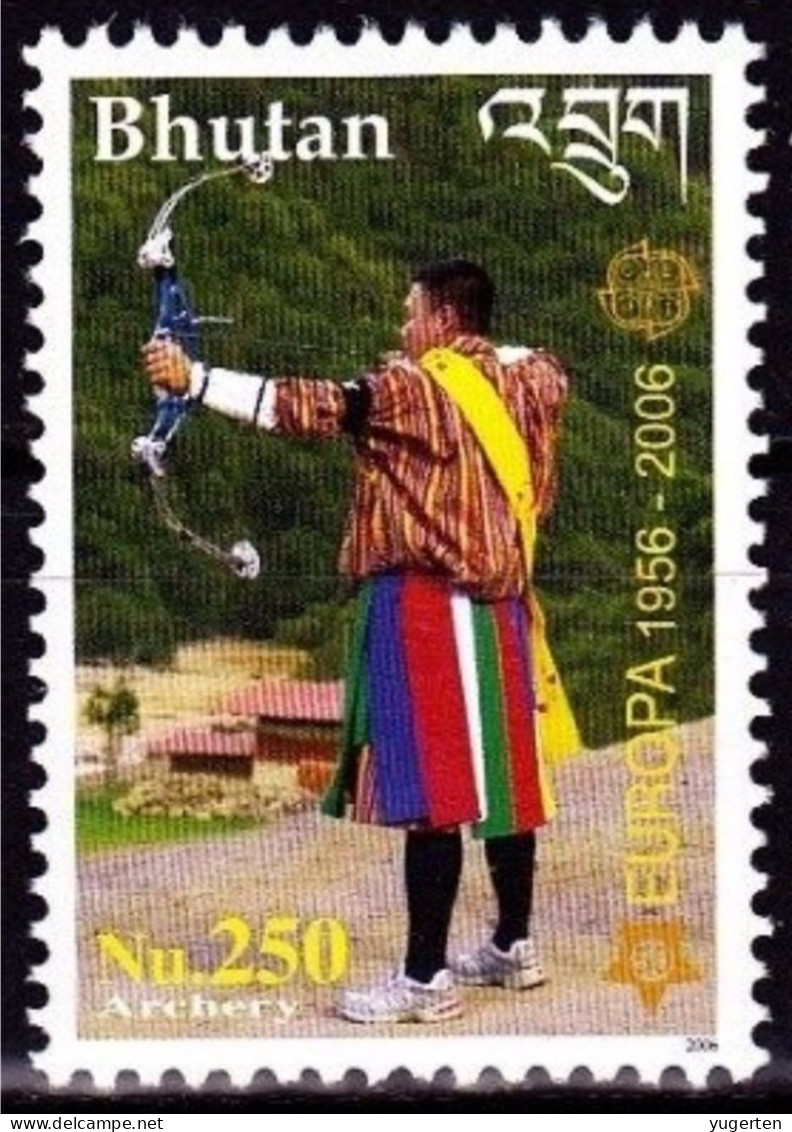 BHUTAN 2006 - MNH - 50th Anniv Of The 1st EUROPA Stamp - Archer - Archery - Bogenschießen - Tiro Al Arco - Tir à L'arc - Tiro Con L'Arco