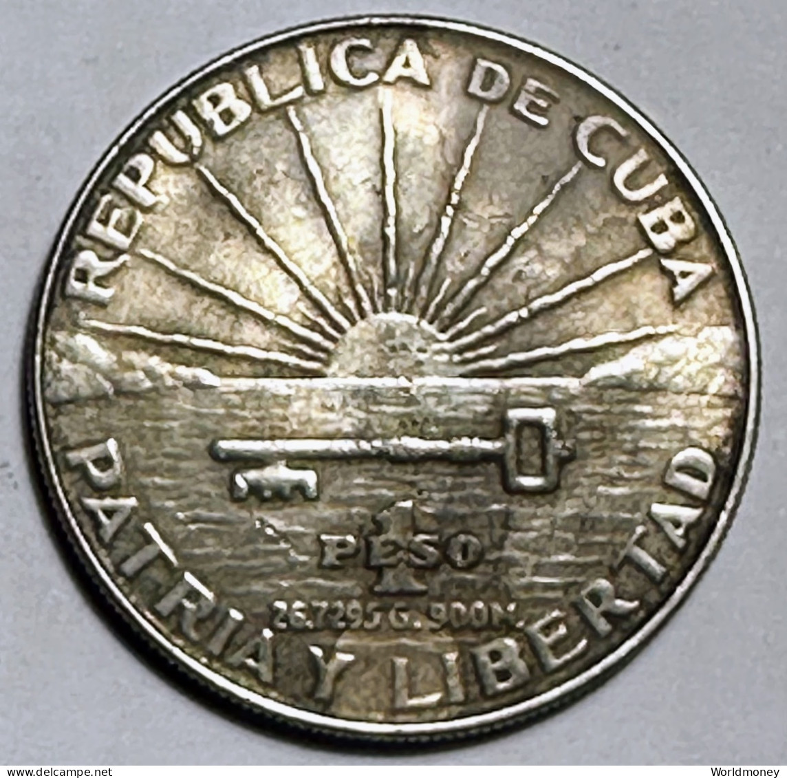Cuba 1 Peso 1953  100th Anniversary Of The Birth Of José Martí (Silver) - Cuba
