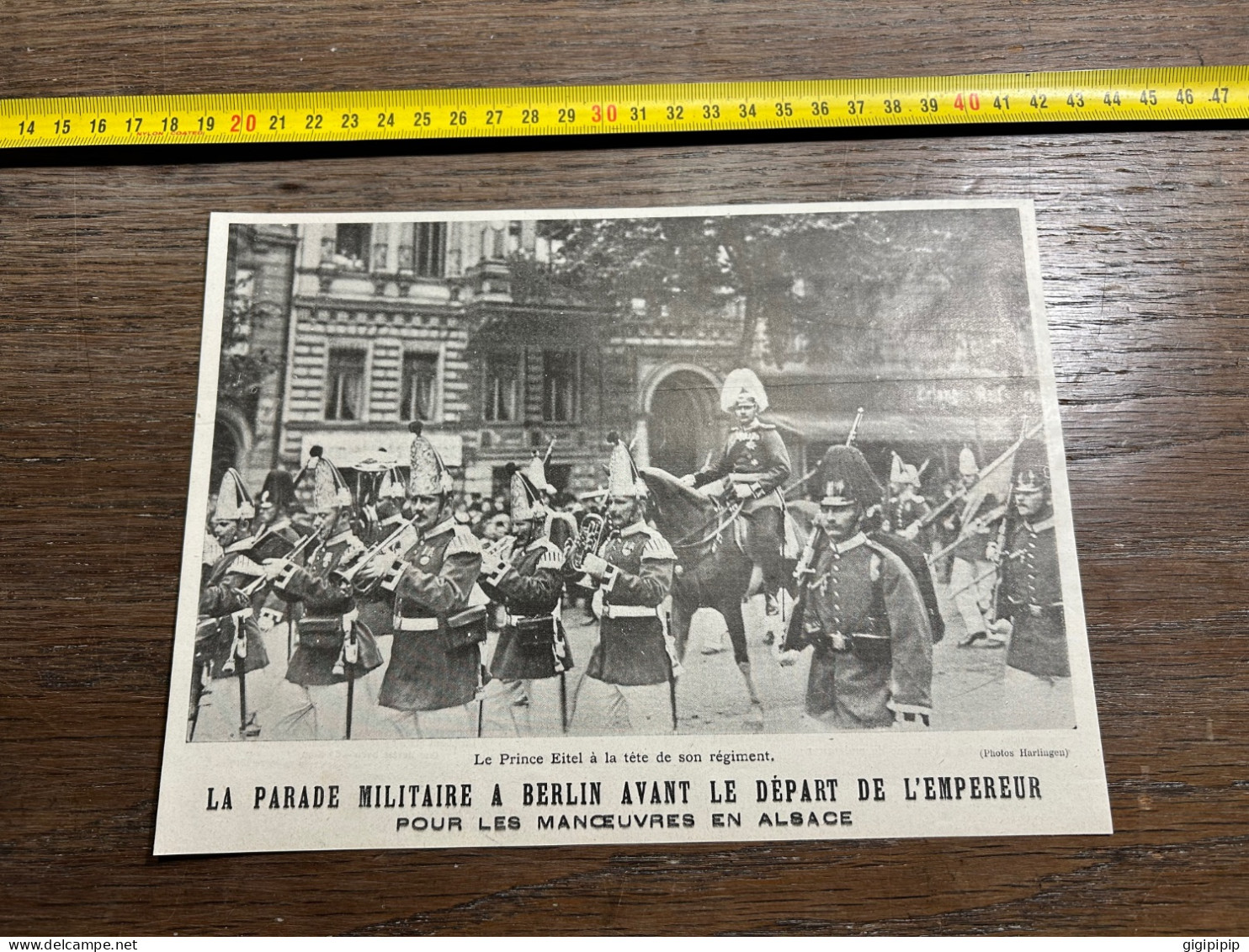 1908 PATI  Eitel à La Tête De Son Régiment PARADE MILITAIRE A BERLIN AVANT LE DÉPART DE L'EMPEREUR - Verzamelingen