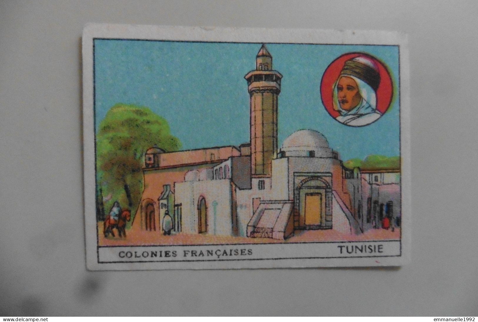 Chromo Série Colonies Françaises - Tunisie - Mosquée - Andere & Zonder Classificatie