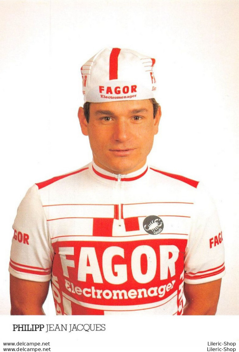 EQUIPE FAGOR 1987 - JEAN-JACQUES PHILIPP - PALMARES AU VERSO Cpm - Radsport