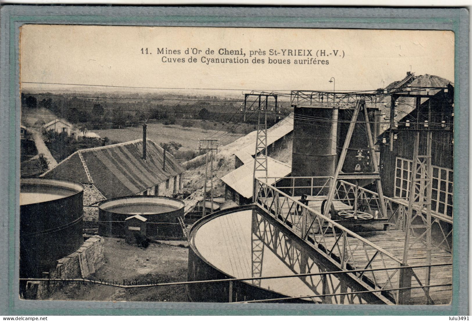 CPA (87) SAINT-YRIEIX - Mots Clés: Aurifère, Chevalement, Cuves De Cyanuration, Mines D'or - 1928 - Saint Yrieix La Perche