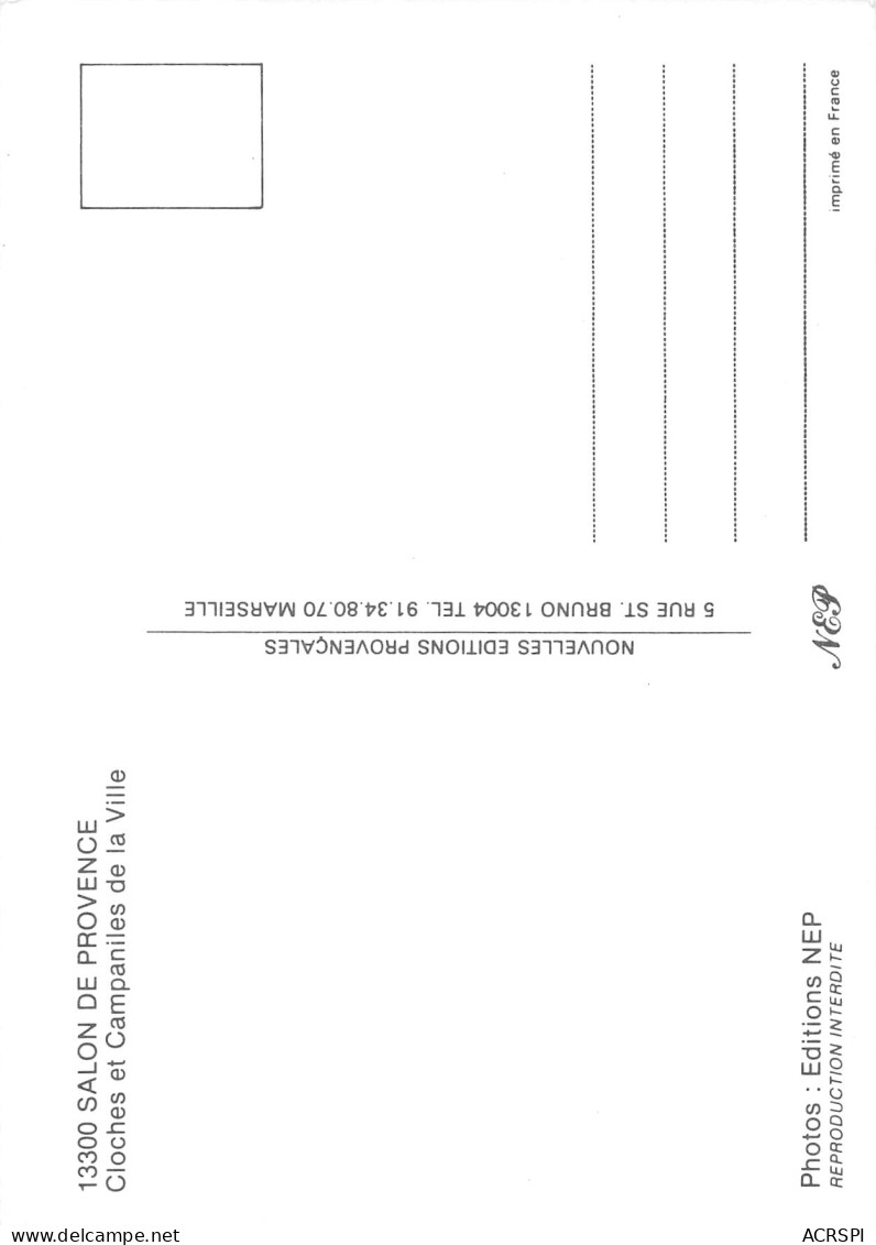 13 SALON DE PROVENCE Multivue Des Cloches Et Campaniles Carte Vierge Non Circulé (scan R/V) N° 6 \MO7021 - Salon De Provence