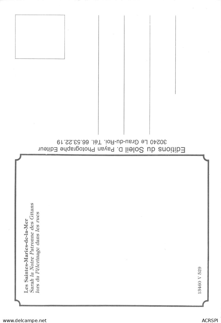 13 LES SAINTES MARIES DE LA MER La Vierge Noire Gitans Non Circulé (scan R/V) N° 27 \MO7021 - Saintes Maries De La Mer