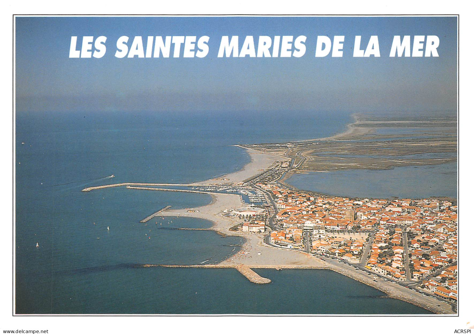 SAINTES MARIES De La MER Vue Panoramique Aérienne Carte Vierge Non Circulé (scan R/V) N° 42 \MO7021 - Saintes Maries De La Mer