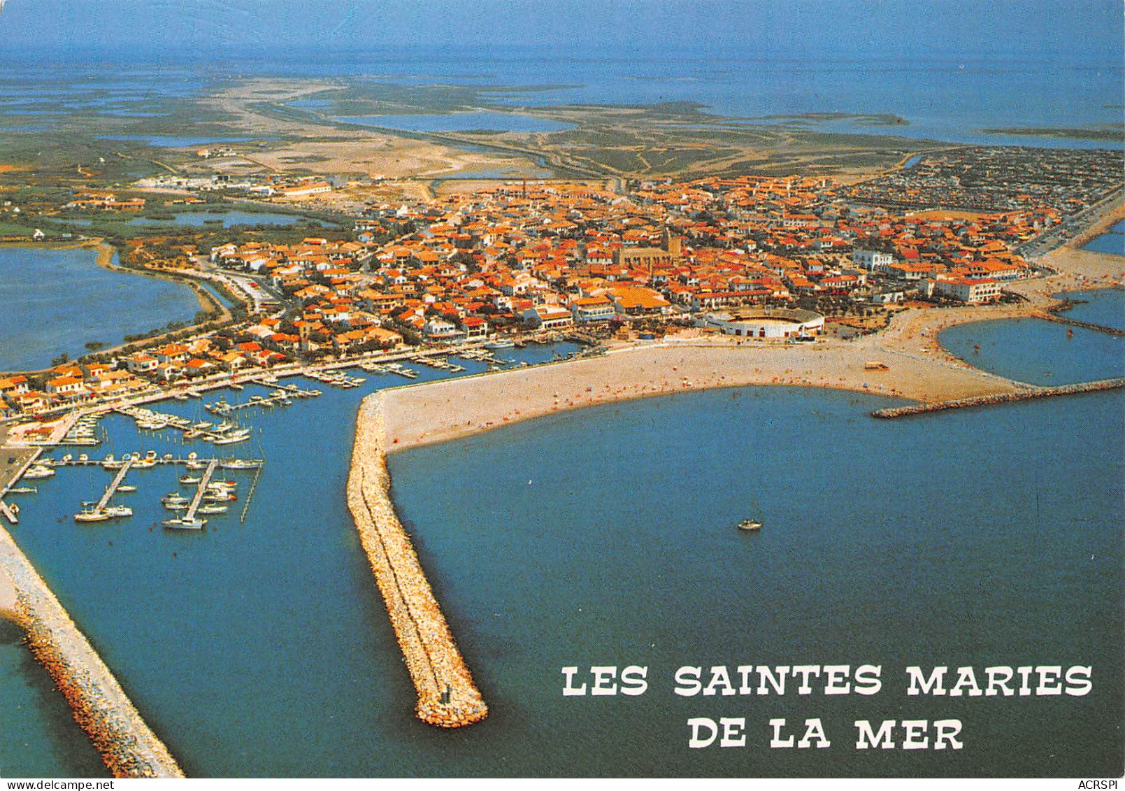 SAINTES MARIES De La MER Vue Du Ciel Carte Vierge Non Circulé (scan R/V) N° 43 \MO7021 - Saintes Maries De La Mer