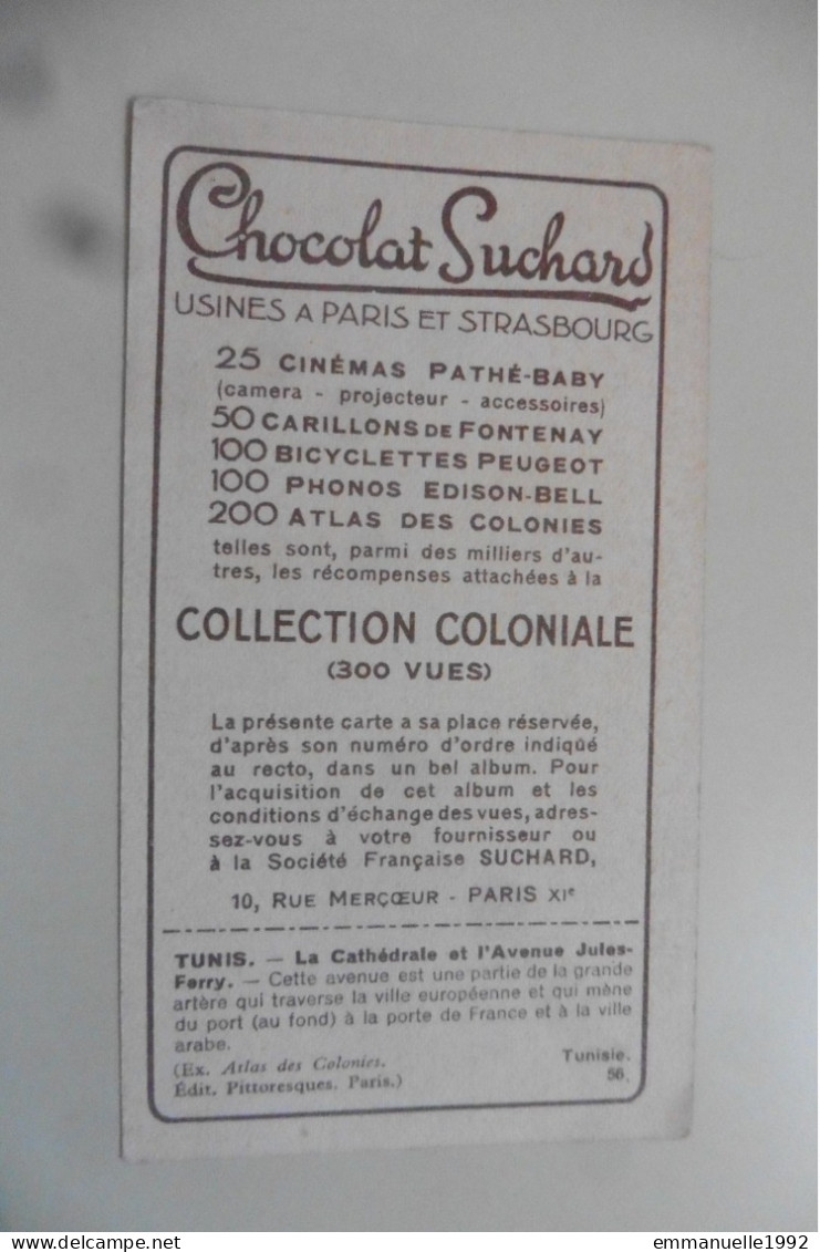 Chromo Chocolat Suchard - Tunisie - Tunis - La Cathédrale N°56 - Suchard