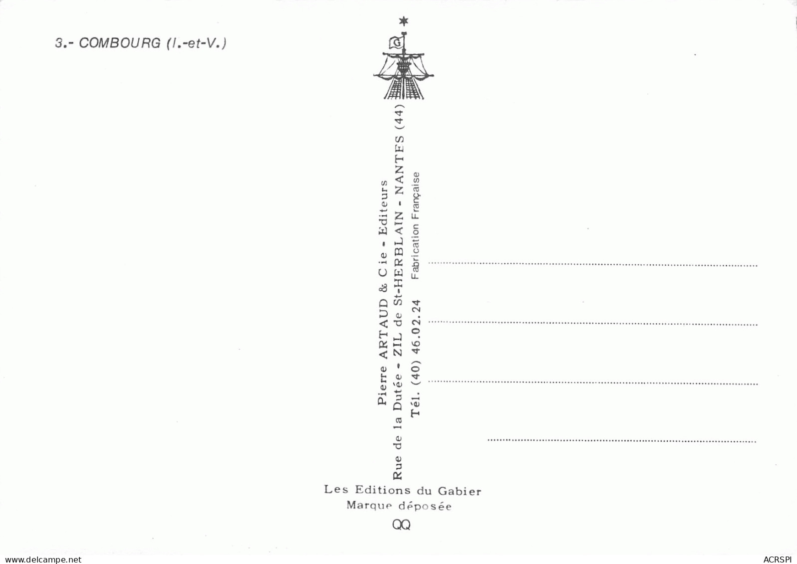 35 COMBOURG Multivue   Carte Vierge Non Circulé (Scan R/V ) N° 19 \MO7027 - Combourg