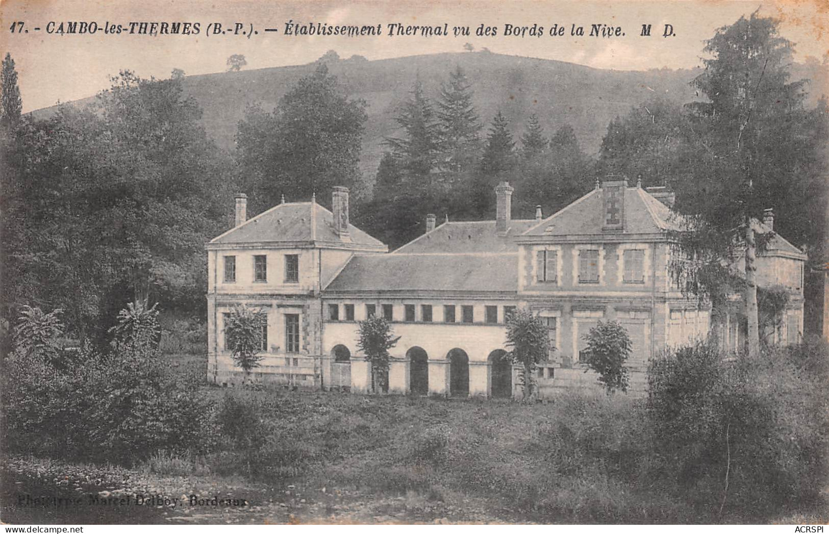 64 CAMBO LES THERMES établissement Thermal Vu  De La Nive (Scans R/V) N° 31 \MO7028 - Cambo-les-Bains