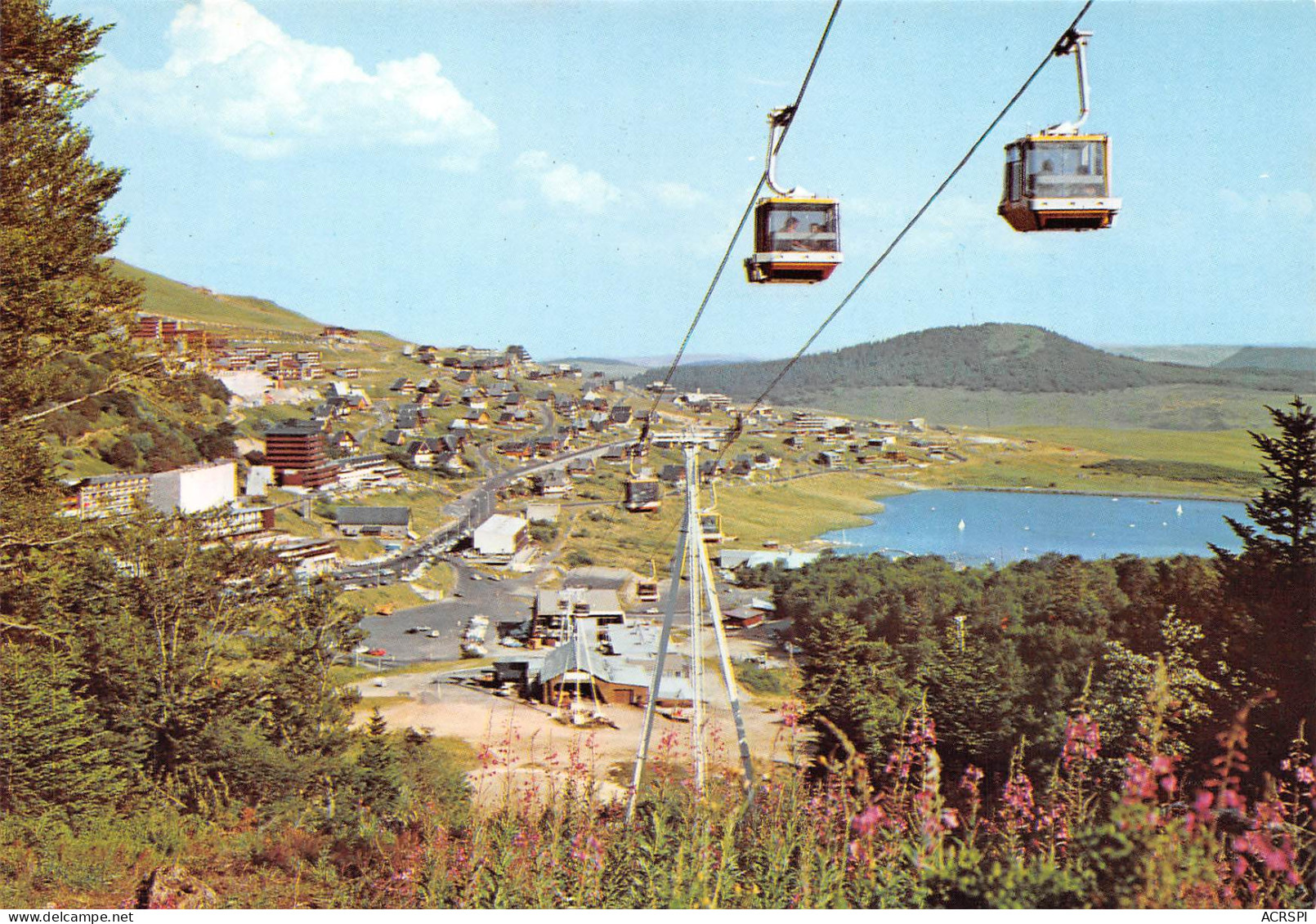 63  SUPER BESSE  Vue Générale Lac Et Télécabine De La Perdrix Carte Vierge Non Circulé  (Scans R/V) N° 42 \MO7039 - Besse Et Saint Anastaise